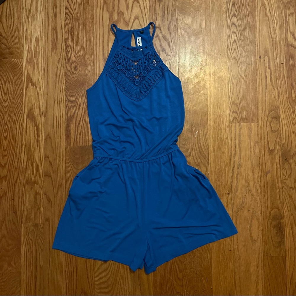 Blue Ecowish Romper with Pockets
